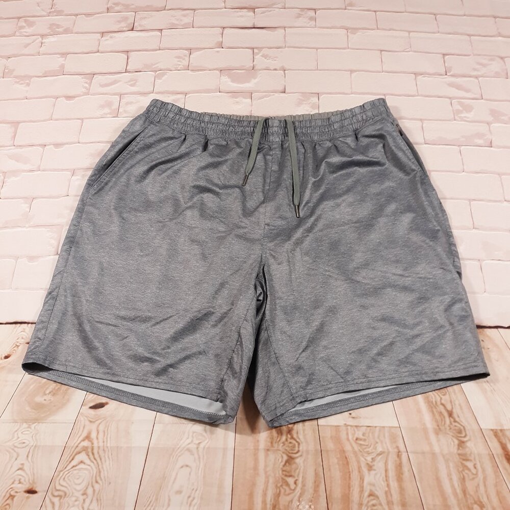 Tasc Performance Athletic Shorts Mens XL Elastic Waist Lined Workout Gym Gray